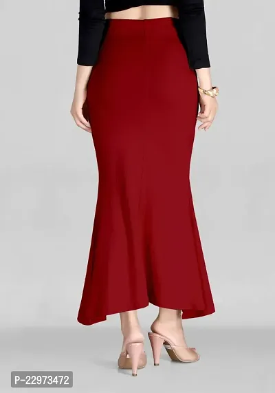 Reliable Maroon Polyester Blend Solid Stitched Patticoats For Women-thumb2