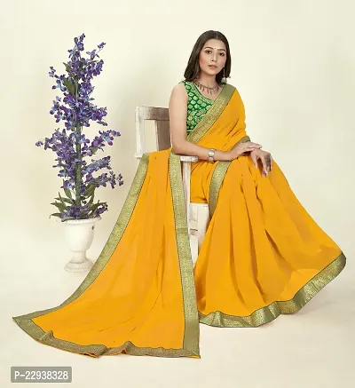 Beautiful Yellow Cotton Silk Solid Saree With Blouse Piece Pack Of 2-thumb3