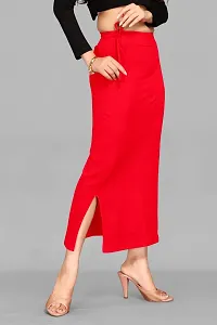 Reliable Red Polyester Blend Solid Stitched Patticoats For Women-thumb1