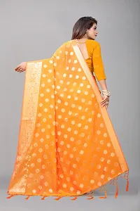 Beautiful Yellow Art Silk Self Pattern Saree With Blouse Piece-thumb1