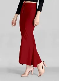 Reliable Maroon Polyester Blend Solid Stitched Patticoats For Women-thumb3