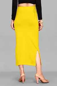 Reliable Yellow Polyester Blend Solid Stitched Patticoats For Women-thumb2