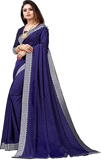 Beautiful Blue Georgette Embellished Saree With Blouse Piece-thumb4