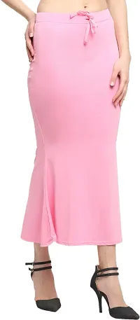Reliable Pink Polyester Blend Solid Stitched Patticoats For Women-thumb1