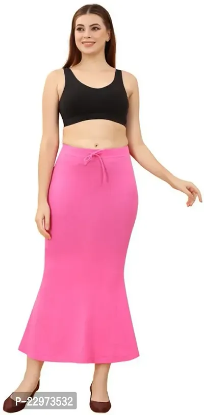 Reliable Pink Polyester Blend Solid Stitched Patticoats For Women-thumb4