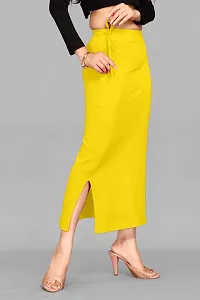 Reliable Yellow Polyester Blend Solid Stitched Patticoats For Women-thumb1