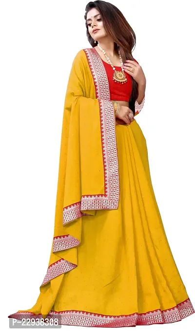 Beautiful Yellow Georgette Embellished Saree With Blouse Piece-thumb5