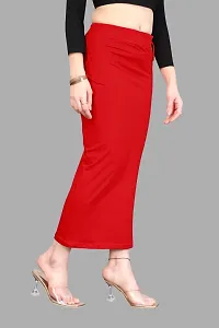 Reliable Red Polyester Blend Solid Stitched Patticoats For Women-thumb2