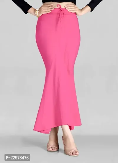 Reliable Pink Polyester Blend Solid Stitched Patticoats For Women
