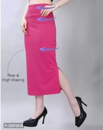 Reliable Pink Polyester Blend Solid Stitched Patticoats For Women-thumb3