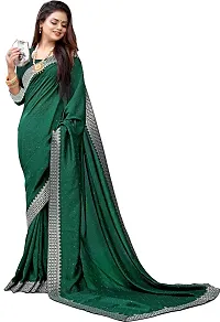 Beautiful Green Georgette Embellished Saree With Blouse Piece-thumb3