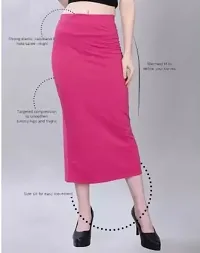 Reliable Pink Polyester Blend Solid Stitched Patticoats For Women-thumb3