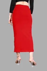 Reliable Red Polyester Blend Solid Stitched Patticoats For Women-thumb1