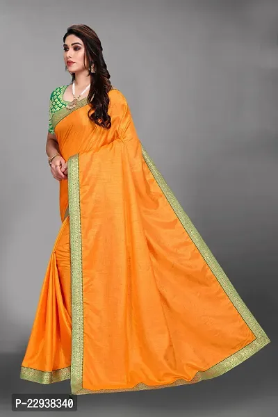 Beautiful Yellow Chiffon Solid Saree With Blouse Piece-thumb4