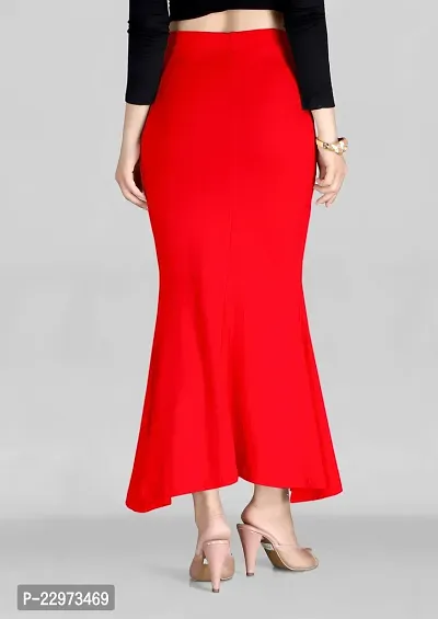 Reliable Red Polyester Blend Solid Stitched Patticoats For Women-thumb2