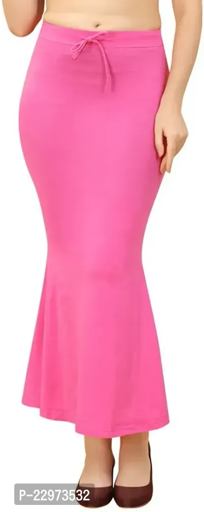 Reliable Pink Polyester Blend Solid Stitched Patticoats For Women-thumb0