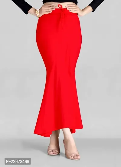 Reliable Red Polyester Blend Solid Stitched Patticoats For Women-thumb0