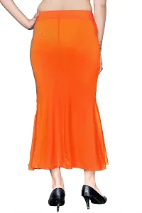 Reliable Orange Cotton Blend Solid Stitched Petticoat For Women-thumb1