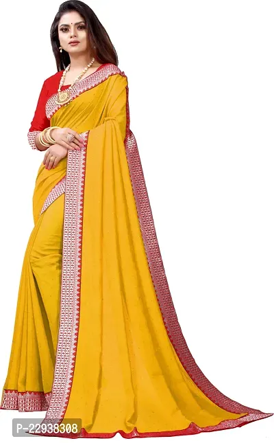 Beautiful Yellow Georgette Embellished Saree With Blouse Piece-thumb4