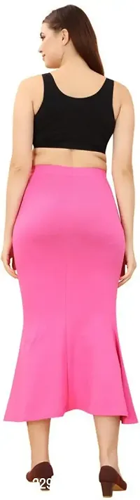 Reliable Pink Polyester Blend Solid Stitched Patticoats For Women-thumb2