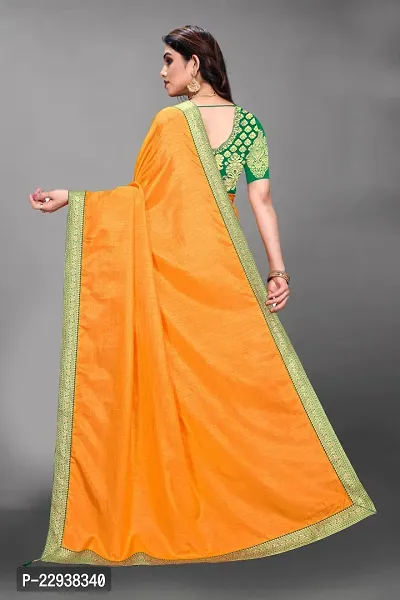 Beautiful Yellow Chiffon Solid Saree With Blouse Piece-thumb2