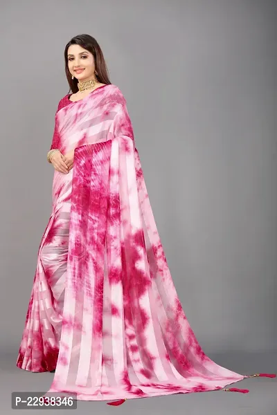 Beautiful Pink Art Silk Self Pattern Saree With Blouse Piece-thumb4