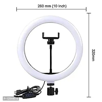 10 inch Ring Light with 3 Color Modes Dimmable Lighting | for YouTube | Photo-Shoot | Live Stream | Makeup  Vlogging | Compatible with iPhone/Android Phones  Cameras Malty purpose-thumb2