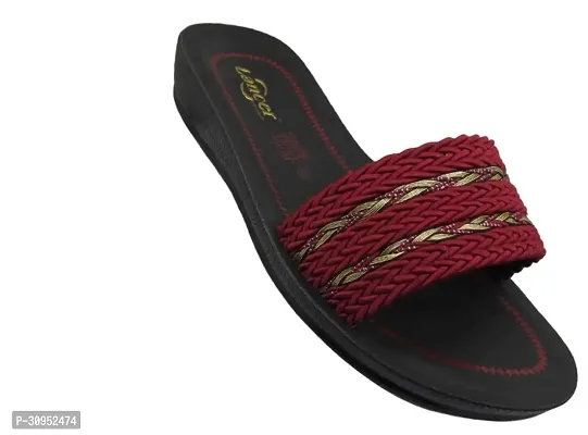 Elegant Red PU Sandals For Women