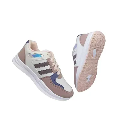 Stylish PU Colourblocked Sports Shoes For Women