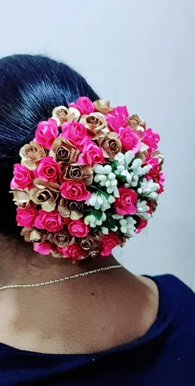 Designer Floral Bun/Hair Accessories