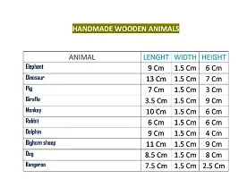 Handmade Wooden Animals Forshy; Children Set of 10 Animals Age Group 2+ Years-thumb1
