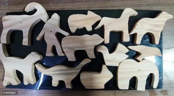 Handmade Wooden Animals Set of 12 Animals-thumb4