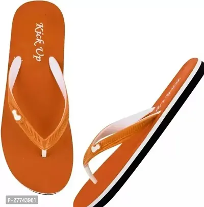 Stylish Orange EVA Solid Slippers For Women