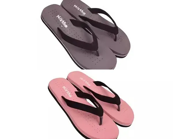 Stylish EVA Solid Slippers For Women Pack Of 2