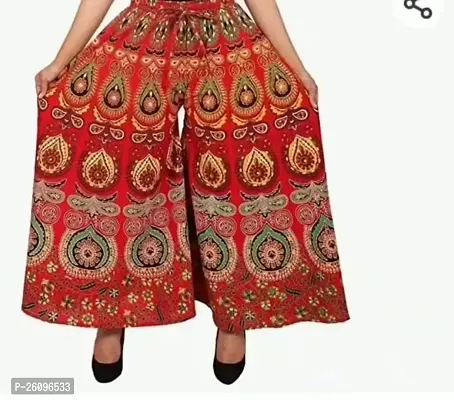 Stunning Multicoloured Cotton Printed Palazzo Skirts For Women