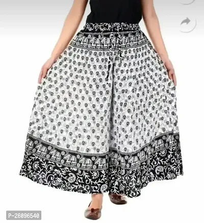 Stunning Multicoloured Cotton Printed Palazzo Skirts For Women-thumb0