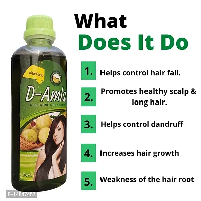 D AMLA Oil for Hair Regrowth Aryuvedic Hair Oil 200ml Hair Oil (200mlx 2)  (400 ml)-thumb3