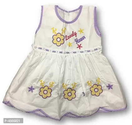Alluring Purple Synthetic Self Pattern Frocks For Girls-thumb0