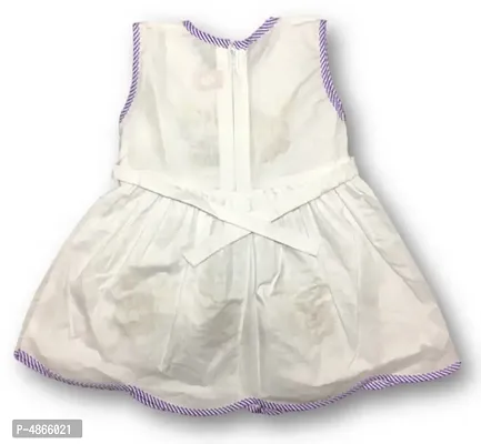 Alluring Purple Synthetic Self Pattern Frocks For Girls-thumb2