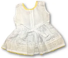 Elite Yellow Synthetic Self Pattern Frocks For Girls-thumb1
