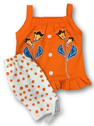 Boy's Cotton Printed Top With Bottom Set