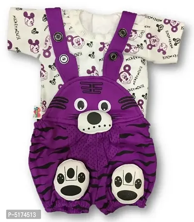 Toddler Choice Baby Girl Baby Boys Purple Dungaree Set for Kids