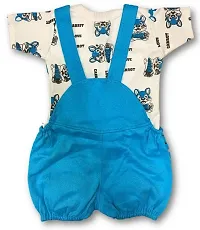 Toddler Choice Baby Girl Baby Boys Light Blue Dungaree Set for Kids-thumb1