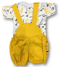 Toddler Choice Baby Girl Baby Boys Yellow Dungaree Set for Kids-thumb1