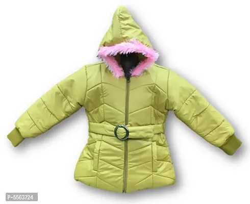 Trendy Frill Winter wear Belt Jackets for Baby Girl-thumb0