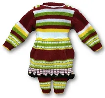 Toddler Choice 53D Maroon Color Girl Top and Bottom Thermal Wear Set 06-12 Months-thumb1