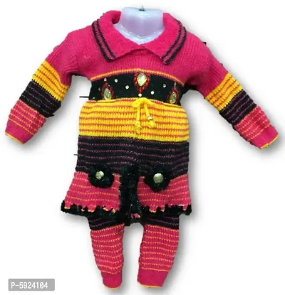 Toddler Choice 54e Girl Top & Bottom Thermal Wear Set for Winter Season-thumb0