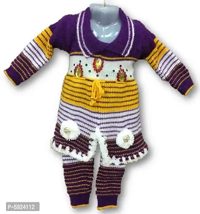 Toddler Choice Girl Top & Bottom Thermal Wear Set for Winter Season-thumb0