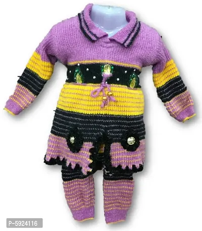 Toddler Choice Girl Top  Bottom Thermal Wear Set for Winter Season-thumb0