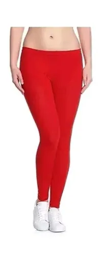 Stylish Cotton Lycra Solid Leggings for Women